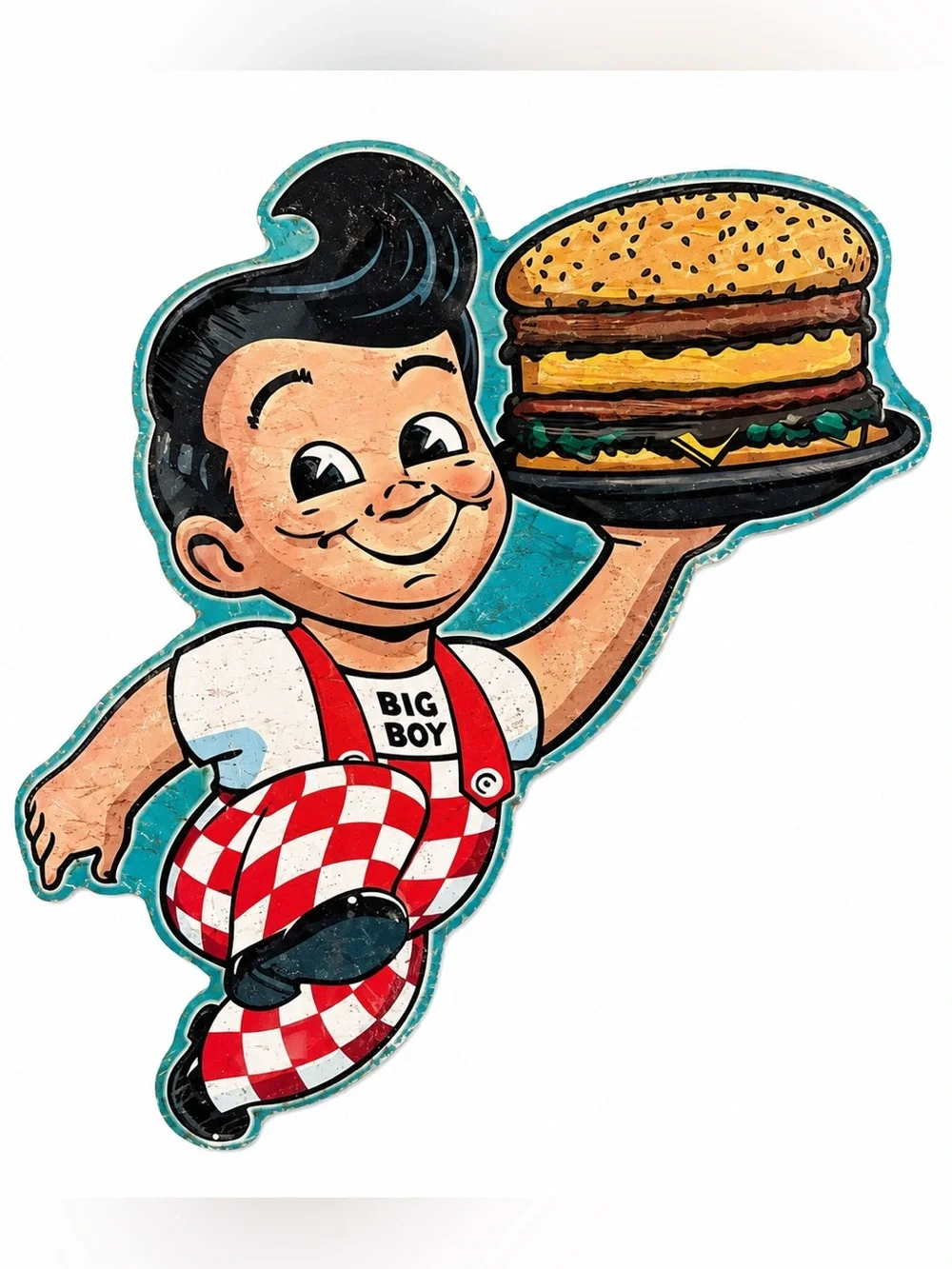 NEW Big Boy Burger Metal Sign